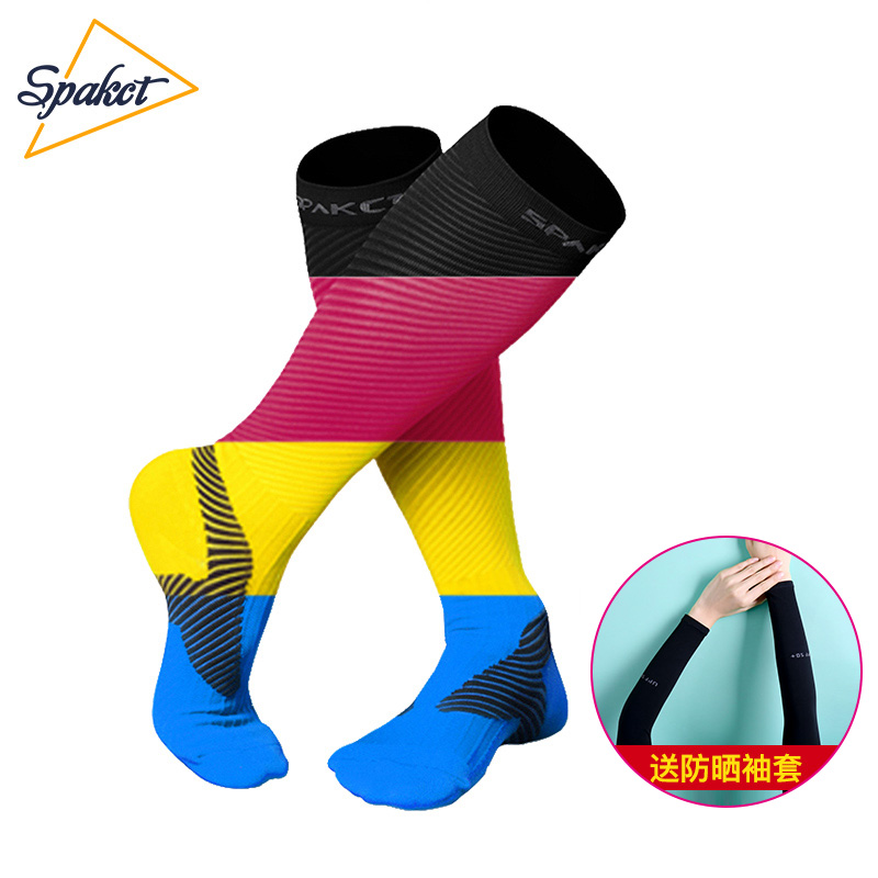 Muscle energy socks compression socks long calf socks sports running cycling socks men and women marathon long-distance running fitness equipment