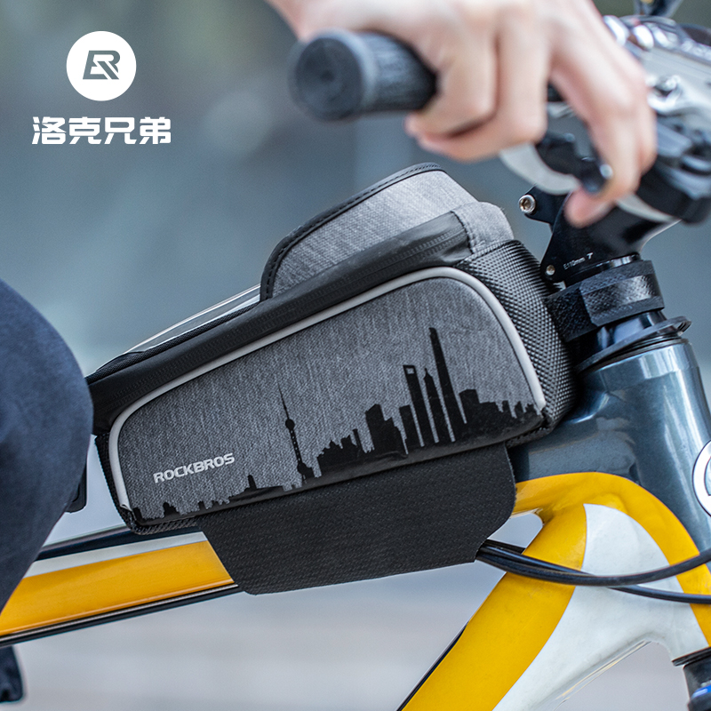 Lock Brothers Bike Bag Mobile Phone Touch Screen Mountaineering Car Bag Front Beam Bag Front Hanging Bag Single Head Bag Riding Accessories