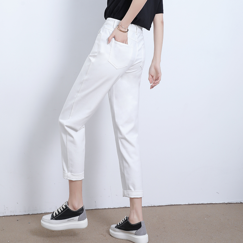 White pants children 2023 spring autumn new high waist straight drum 90% Old daddy pants casual loose Harlan radish pants-Taobao