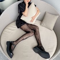 Original retro Japanese alphabet black silk socks jk dark sexy milk white in tide jumper pantyhose