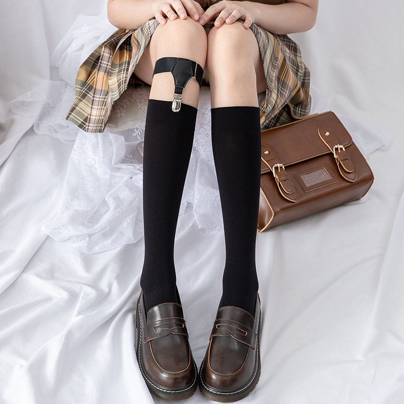 Leg ring dark Japanese JK socks female punk sling Lolita half calf attack speed crit knee long socks