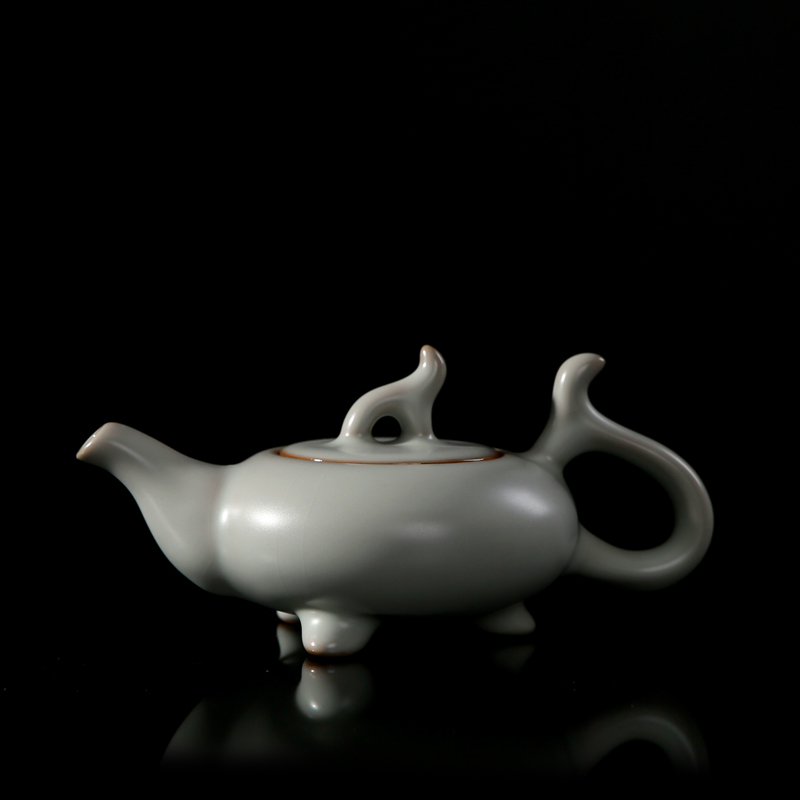 Ru Kiln Teapot Teapot Taiwan Crown Jeu Porcelain Tea Tea Tea Set for Retro Kung Fu Ceramic Teapot