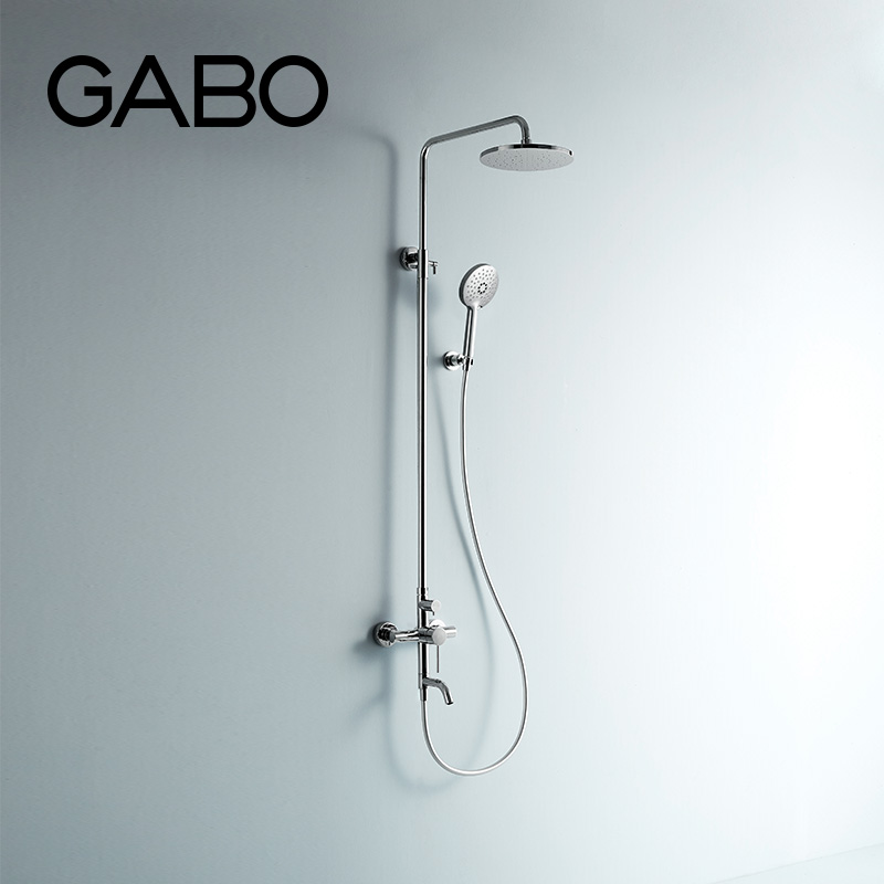 QC GABO Hanging Wall Rotating Shower Kit 18E019 All Copper Faucet Bathroom Shower