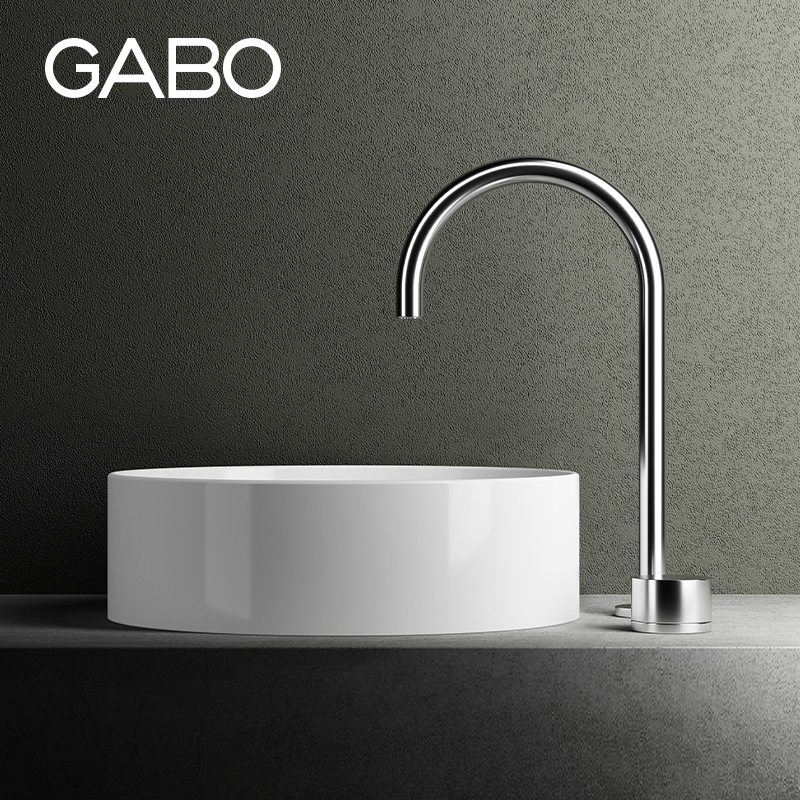 Gabo Household Hot and Cold Water Faucet Stainless Steel Basin Faucet Bathroom Washbasin Faucet 18M015A
