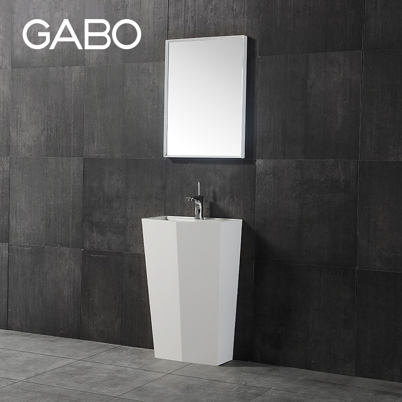 QC Guanbo 0 51m artificial stone column basin floor-standing art column basin bathroom personality wash basin 10214