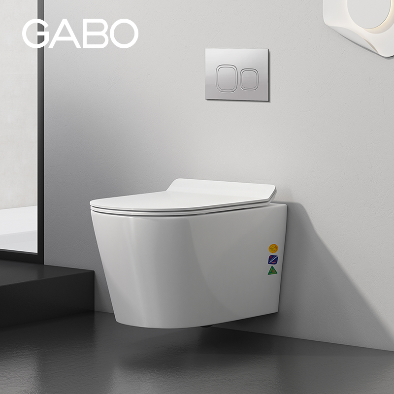 QC Guanbo GABO in-wall ceramic toilet toilet household powder room wall-mounted flush toilet 10029