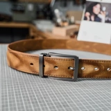 Мужской универсальный ретро кожаный ремень ручной работы, из натуральной кожи, воловья кожа