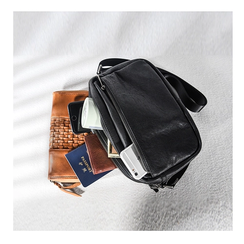 Японская кожаная сумка на одно плечо, рюкзак для отдыха, воловья кожа, из натуральной кожи, в корейском стиле