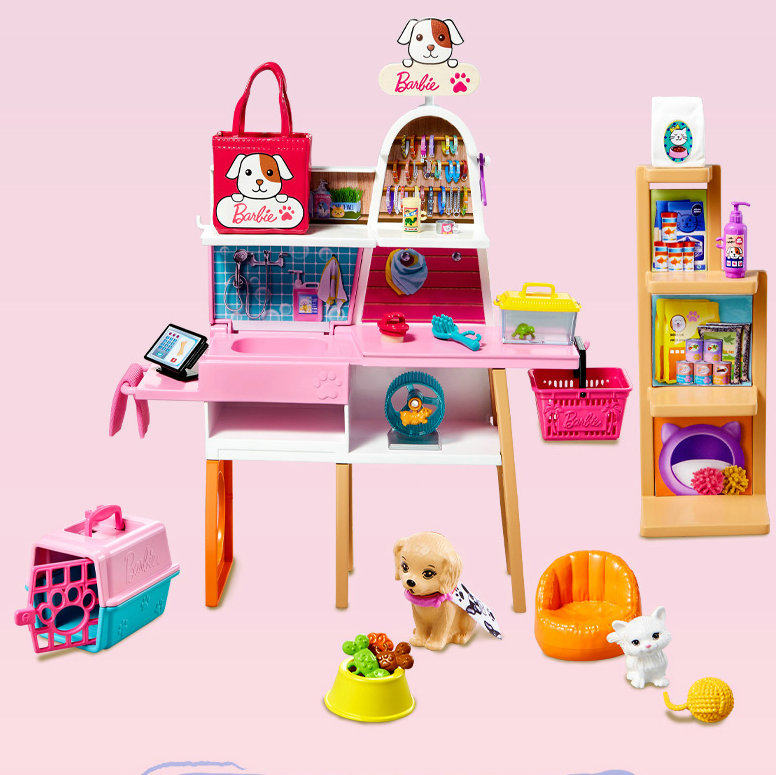 Barbie Dolls New Favorites Dogs Suit Pet Set Group CNB21 Girls Posing As Home Wine Toy Pet Shops