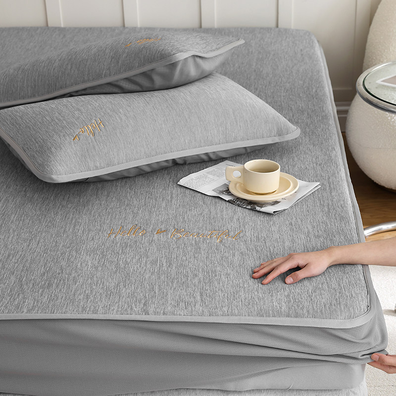 Washable ice silk cool Bed Hat Style Cool Mat Three Sets 1 8 m Bed Summer Air Conditioning Cool Mat 1 5 Single 1 2m