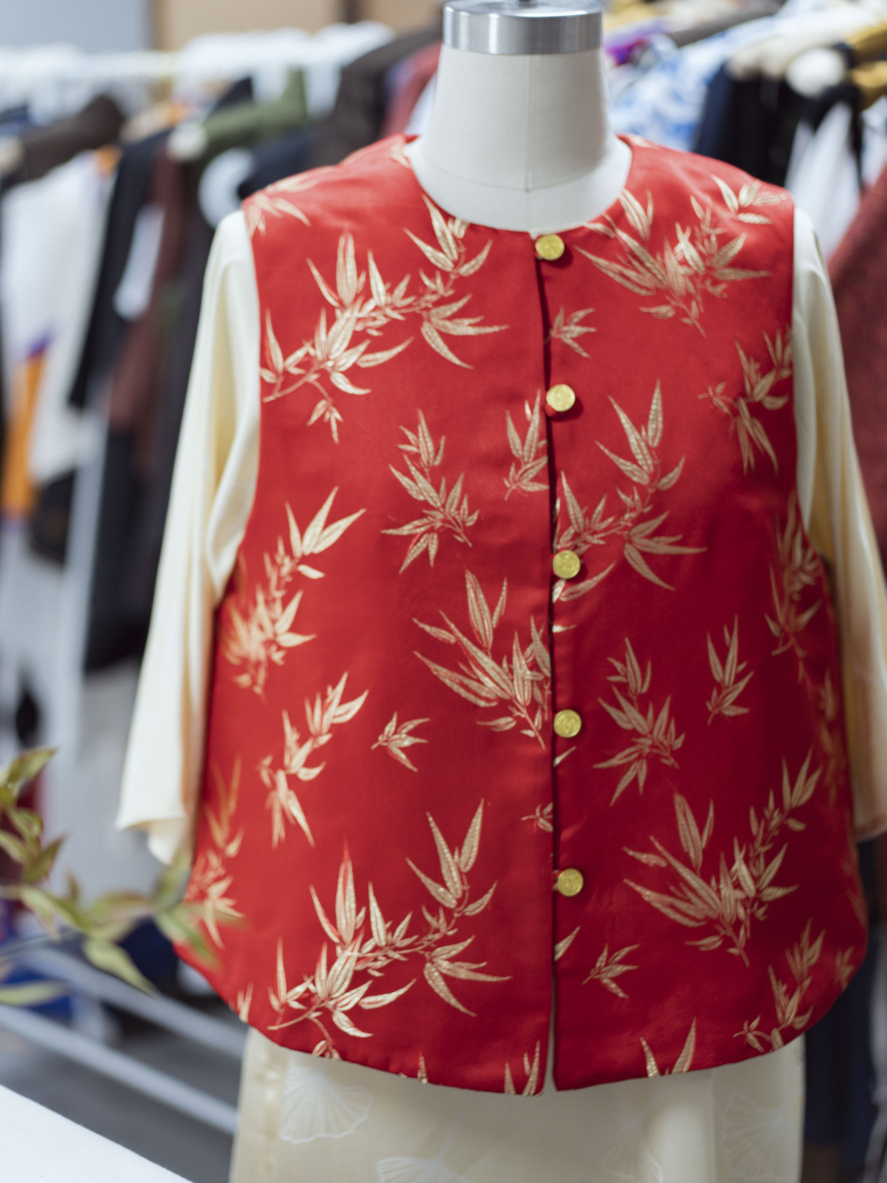 Autumn Winter Quilted Cotton Clip Cotton Fabric Brocade Thicken Traditional Chinese Style Pair Flap Horse Chia Kampa Shoulder Matching Qipao National Wind-Taobao