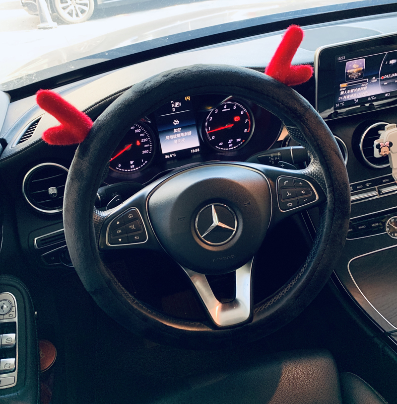 New Cute One Road Safety Steering Wheel Sleeve Car Handlebar Sleeve Summer Ice Silk Series Korea Cute Non-slip Women