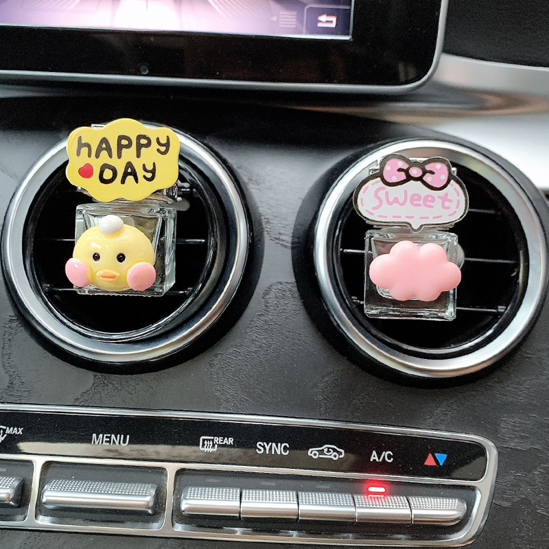 Car Interior Air Outlet Aroma Lavender Car Creative Car Perfume Air Conditioning Cartoon Adornment Cute Pendulum woman