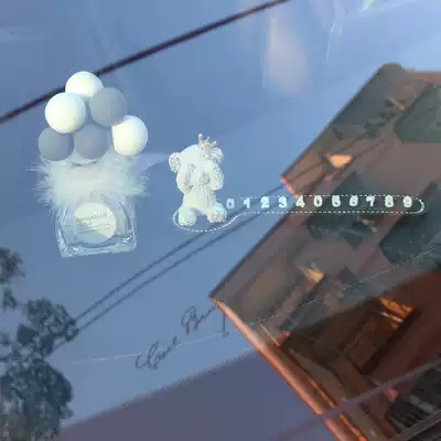 Car temporary parking signs move cars, phone number plates, move cars, cute car decorations, car parking supplies, female