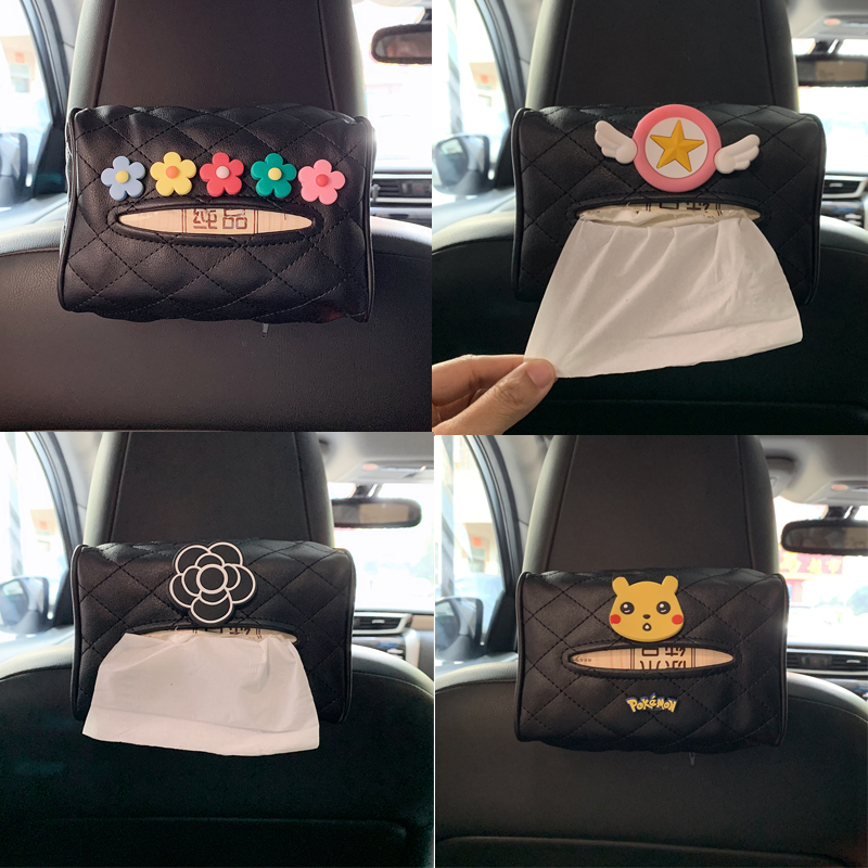 Car tissue box female creative hanging back sun visor car car box cover