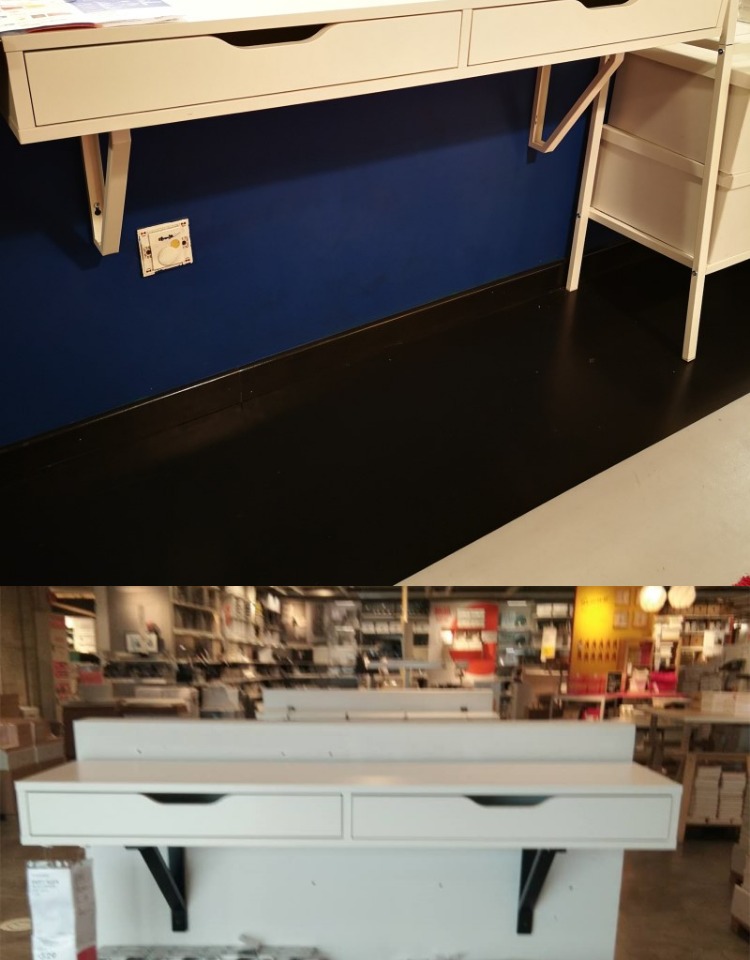IKEA trong nước mua bàn trang điểm Ekebiales với ngăn kéo kệ lưu trữ giá lưu trữ giá treo tường - Bàn bàn học cho bé trai