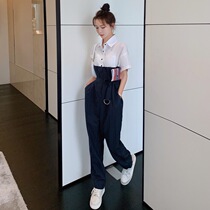 SNICYKER Conjoined Pants Woman Advanced Sensation 2022 Summer New Design Sensation Small Crowdshirt Striped One-piece Suit