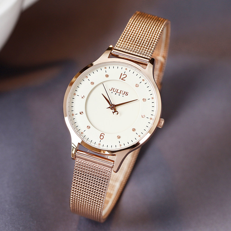 Polygory time Watches Lady Models Retro students Han prints Temperament Fashion Trends Steel Band Casual Atmospheric Meter Tray