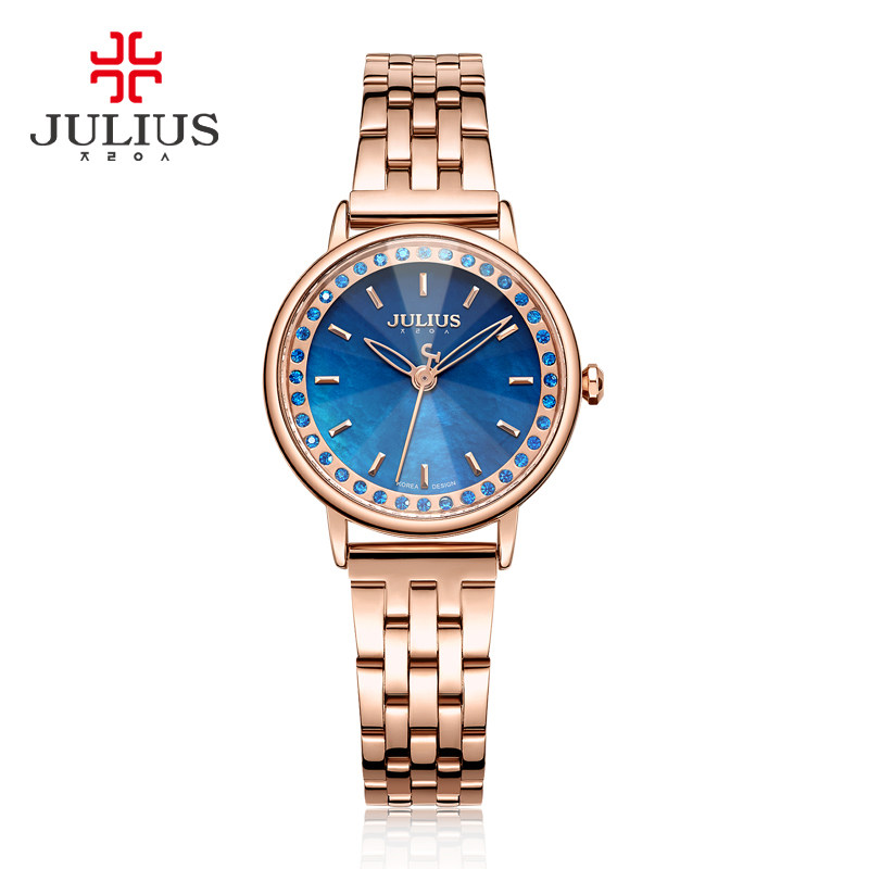 Julis ladies watch Korean version ins style simple temperament student models fashion trend diamond-studded steel chain belt