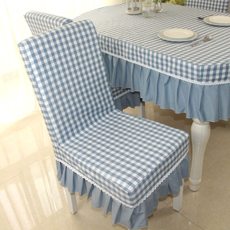 Home chair cover custom coffee table tablecloth fabric rectangular tablecloth Mediterranean style dining table and chair cover