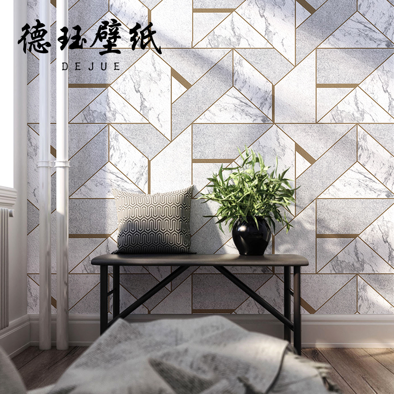Nordic Modern Minimalist Marble Geometric graphic Line wallpaper Living room Bedroom TV Background wall wallpaper Home