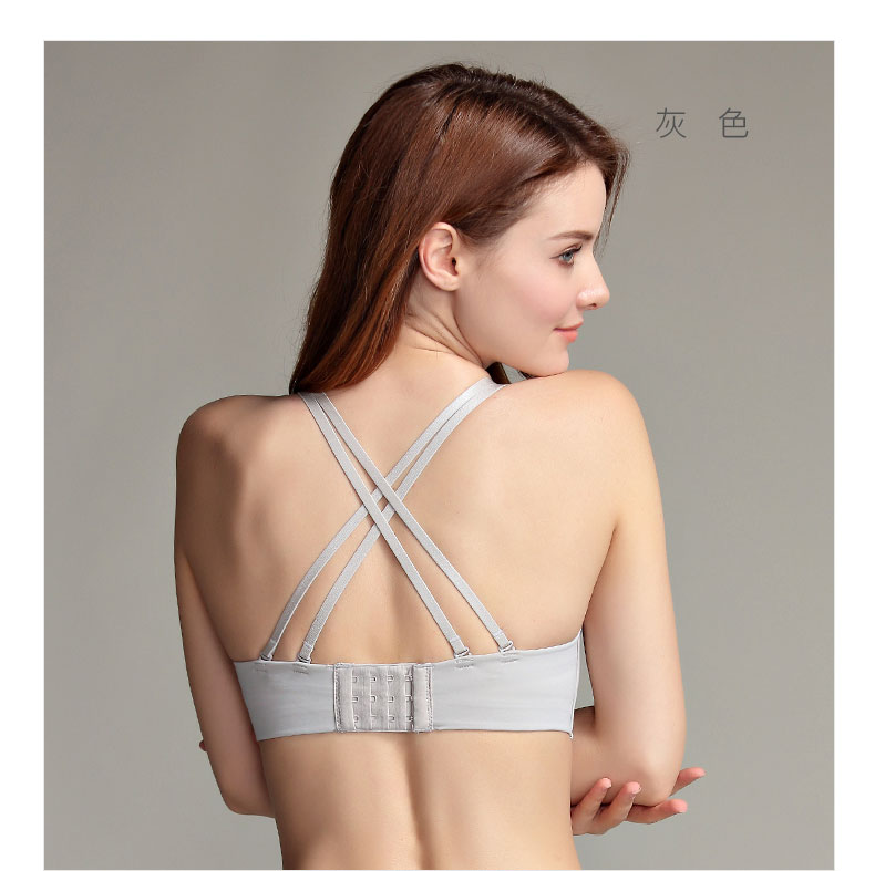 Strapless bra thu thập vô hình vẻ đẹp trở lại không trượt trên ống top đồ lót nữ không có vòng thép chống thắp sáng bọc ngực mùa hè