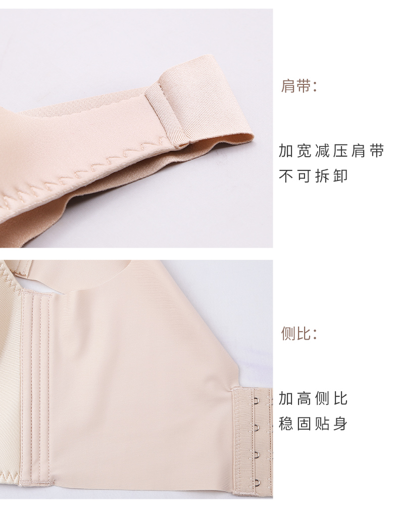 Dream Patty đồ lót phụ nữ không có vòng thép trơn áo ngực được tập hợp ở mặt sau của Hoa Kỳ trở lại áo ngực điều chỉnh liền mạch nhận sữa shop đồ lót