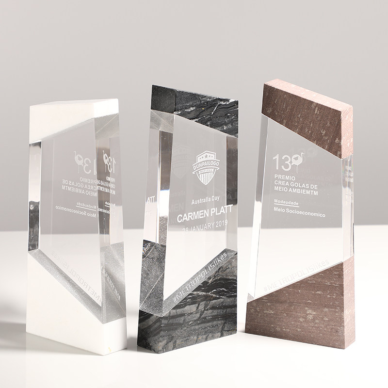 Crystal Trophy Creative Custom Volunteer Marble Medal Licensing Plate Custom Large Honor Souvenir Making