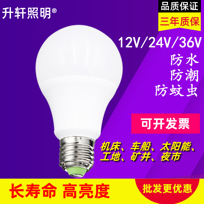 Shengxuan lighting Low voltage 12V24V36V volt LED bulb waterproof e27 screw battery cold storage machine tool work light