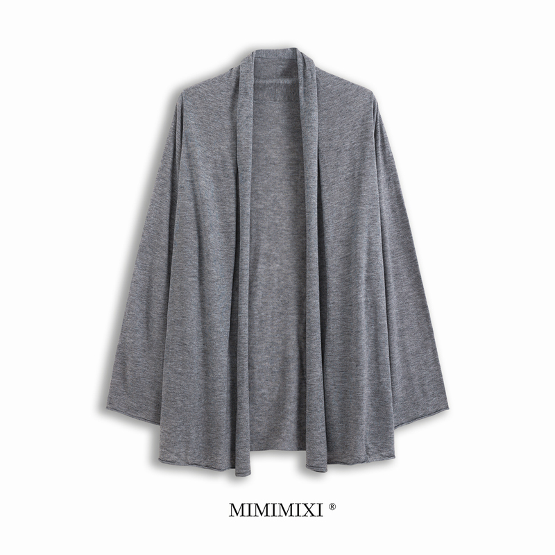 Mimimixi Early Autumn Outerwear Knitted Cardigan for Women, Soft and Relaxed Air-Conditioning Sweater, Mid-Length Top Jacket Mimimixi Early Autumn Outerwear Knitted Cardigan for Women, Soft and Relaxed Air-Conditioning Sweater, Mid-Length Top Jacket