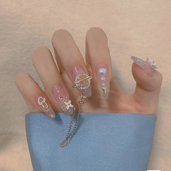 美甲店用大包装纯白色半圆珍珠整圆全圆不掉皮高亮指甲装饰品无孔