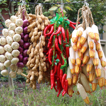 Pendentif de maïs émulée Légumes Produits agricoles Décoration Fake Chili Garlic String Field Crops 5 Valley Miscellaneous Cereals