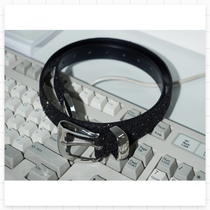 (FARM) belt retro fashionable 90s black white sequin wide belt wild 2021 spot