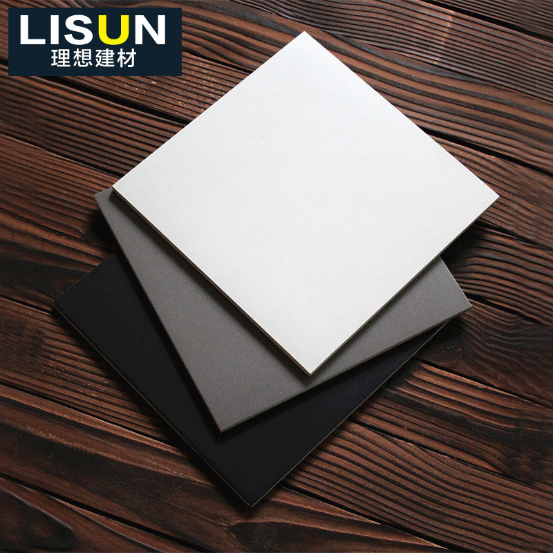 Solid color small floor tiles black and white light gray dark gray 300X300 wall tiles children's tiles matt non-slip powder room