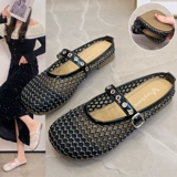 Сетчатая универсальная обувь для отдыха на плоской подошве, тапочки, мягкая подошва, осенняя, тренд сезона