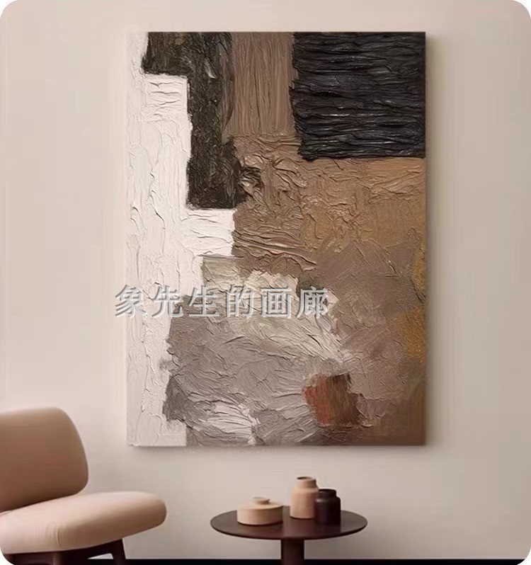 The Silence of the Silent Hand Drawing of the Iconography Painting Living Room Xuanguan No Box Painting Hotel Clubhouse Modern Decoration Painting Cream Wind Hung Painting-Taobao