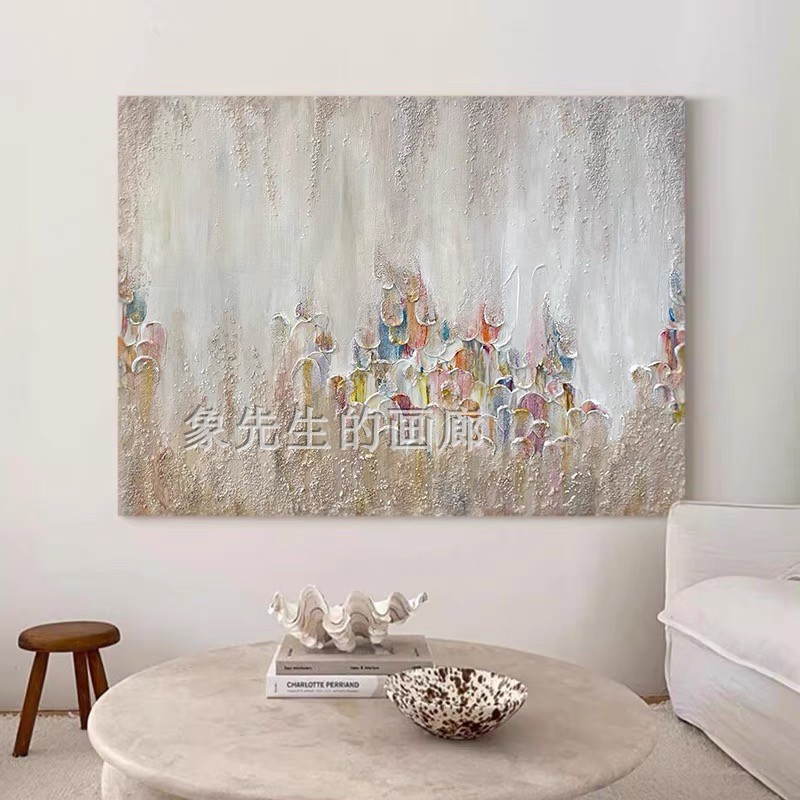 Cream Wind Hand Painted Drawing Without Frame Drawing Living Room Creamy Decoration Painting Xuanguan Gangway Tea House Club House Hung Painting-Taobao