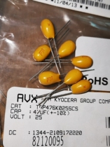 TAP476K025SCS 25V47UF 25V import AVX line tantalum capacitors 10%
