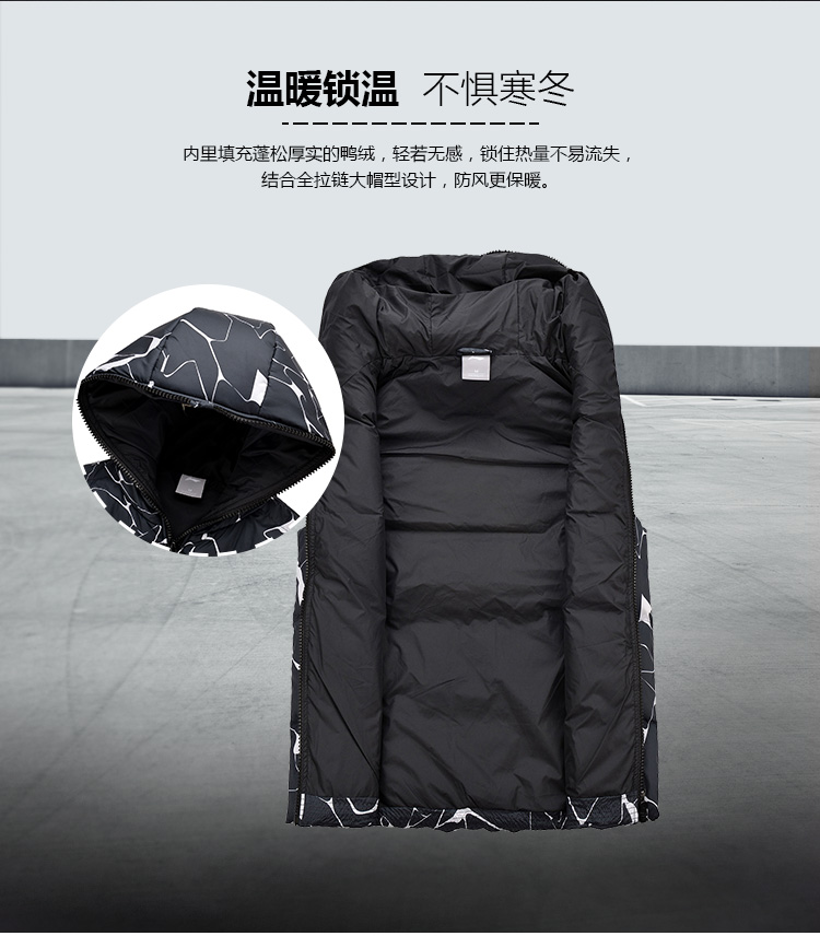 Li Ning xuống vest nữ loạt thời trang thể thao mới ấm áp nhẹ nhàng mùa thu và đồ thể thao mùa đông - Áo thể thao áo khoác thể thao nam adidas