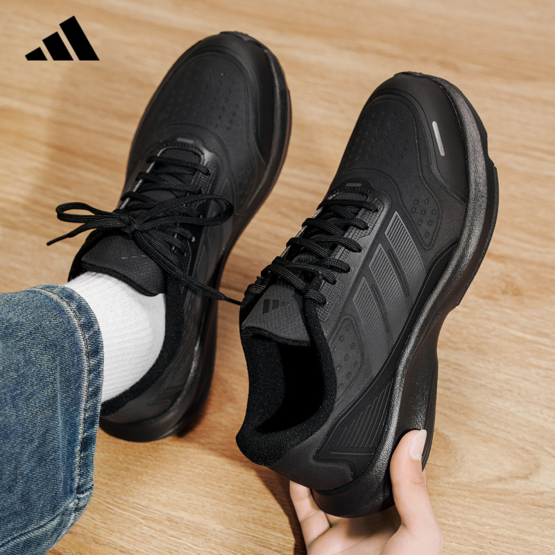 Adidas Adidas Sports Shoes Men's Shoes New Leather Waterproof Running Shoes Official Authentic Women's Shoes Ki1182