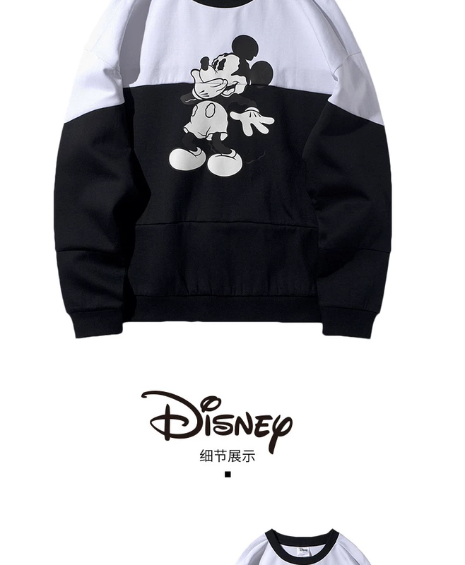 Li Ning Disney Mickey phối áo len nữ 2019 áo len mới mùa thu áo thun dài tay thể thao - Thể thao lông cừu / jumper