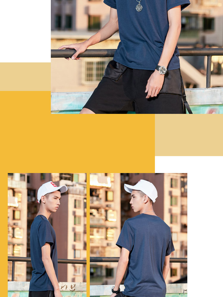 Li Ning ngắn tay nam mới Wade cách nhanh khô thoáng khí thấm mồ hôi cổ tròn áo sơ mi thể thao nửa mùa hè - Áo phông thể thao áo ba lỗ tanktop nam