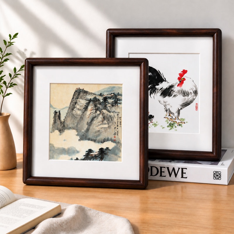 Solid Wood Framed Picture Frame, Square 50cm, Embroidery Cross-Stitch Diamond Painting Frame, 38 Chinese Landscape Paintings, 33 Picture Frames for Wall Hanging Solid Wood Framed Picture Frame, Square 50cm, Embroidery Cross-Stitch Diamond Painting Frame, 38 Chinese Landscape Paintings, 33 Picture Frames for Wall Hanging