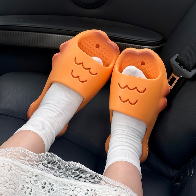 Cute Little Mouse~ Taiyaki Cartoon Slippers for Women, Thick-Soled Non-Slip Couple's Outdoor Eva Beach Sandals for Men