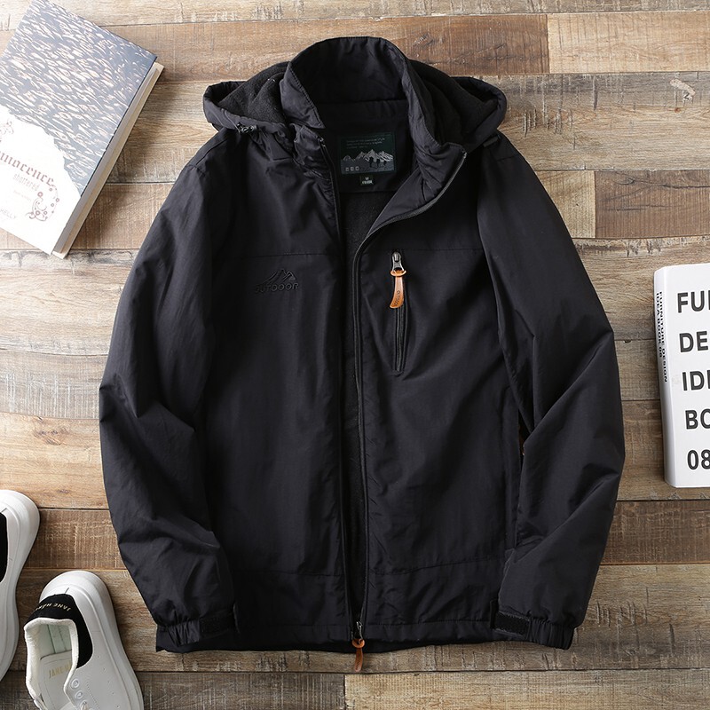 Mk Outdoor Jacket for Men, Winter Fleece-Lined and Thickened, High-End Casual Jacket, Windproof and Waterproof, Men's Workwear Jacket Mk Outdoor Jacket for Men, Winter Fleece-Lined and Thickened, High-End Casual Jacket, Windproof and Waterproof, Men's Workwear Jacket
