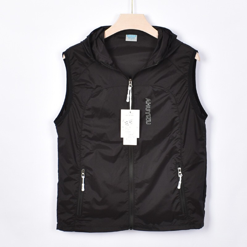 Mk Ultra-Thin Breathable Vest Jacket Men's Summer New Classy Sun Protection Cardigan Outdoor Sports Men's Top Trendy