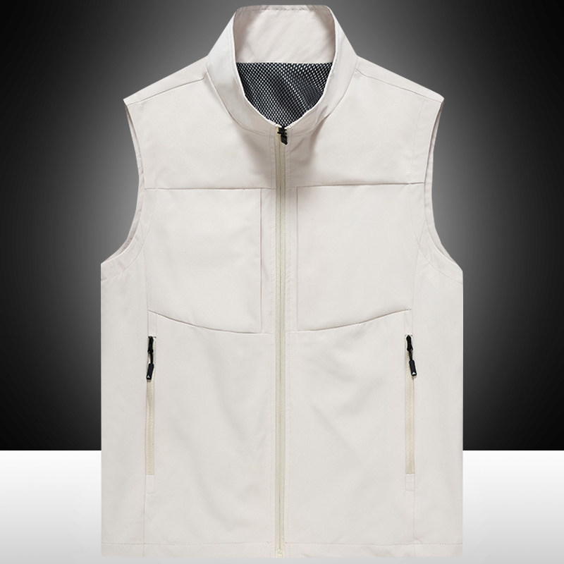 Mk Genuine Outdoor Sports Vest for Men, Spring and Autumn High-End Multi-Pocket Vest, Casual Versatile Business Men's Vest