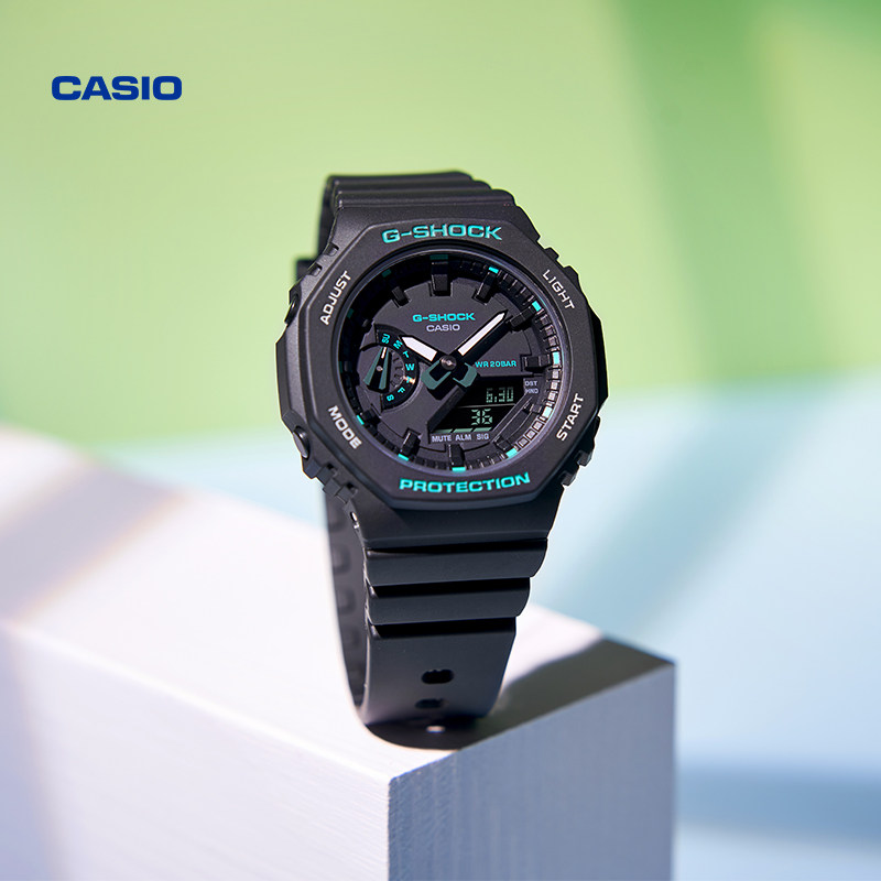 Casio Flagship Store Gma-S2100Ga Octagonal Sports Watch for Women Casio Official G-Shock