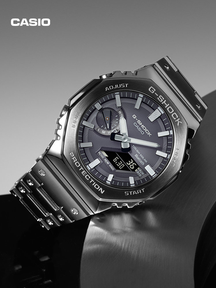 [New Year's Gift] Casio official store Gm-B2100Sd All-Metal Octagonal Men's Watch G-Shock