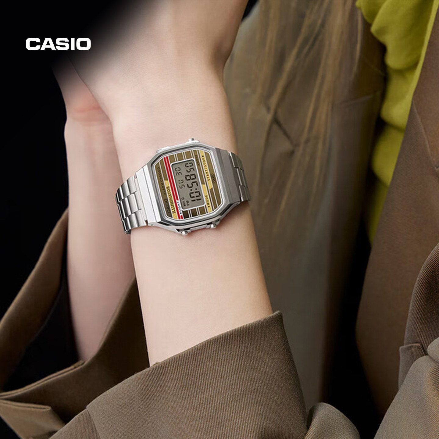 Casio Official Flagship Store A168Weha Retro Replica Thin Card Calculator Theme Watch for Men and Women Casio